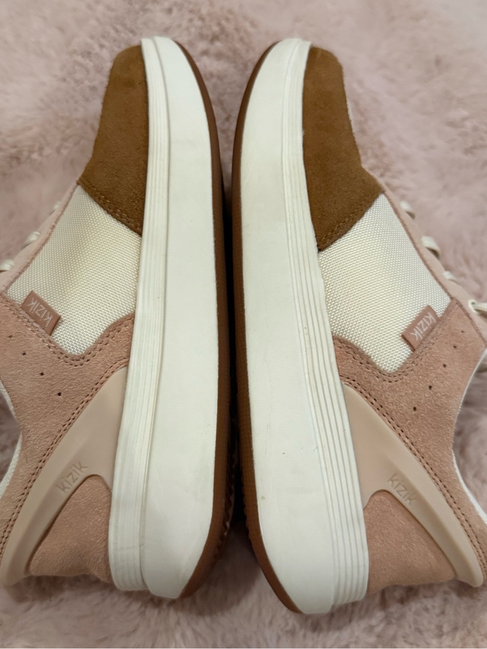 Kizik Brisbane Amberlight Hands Free Slip On Sneakers White Brown Women's 8 Wide - Picture 3 of 13